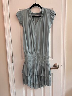 CURRENT AIR • ANTHROPOLOGIE Zoey Pleated Mini Dress Size XS